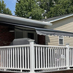 Aleko Retractable Black Frame Patio Awning 12 x 10 Feet