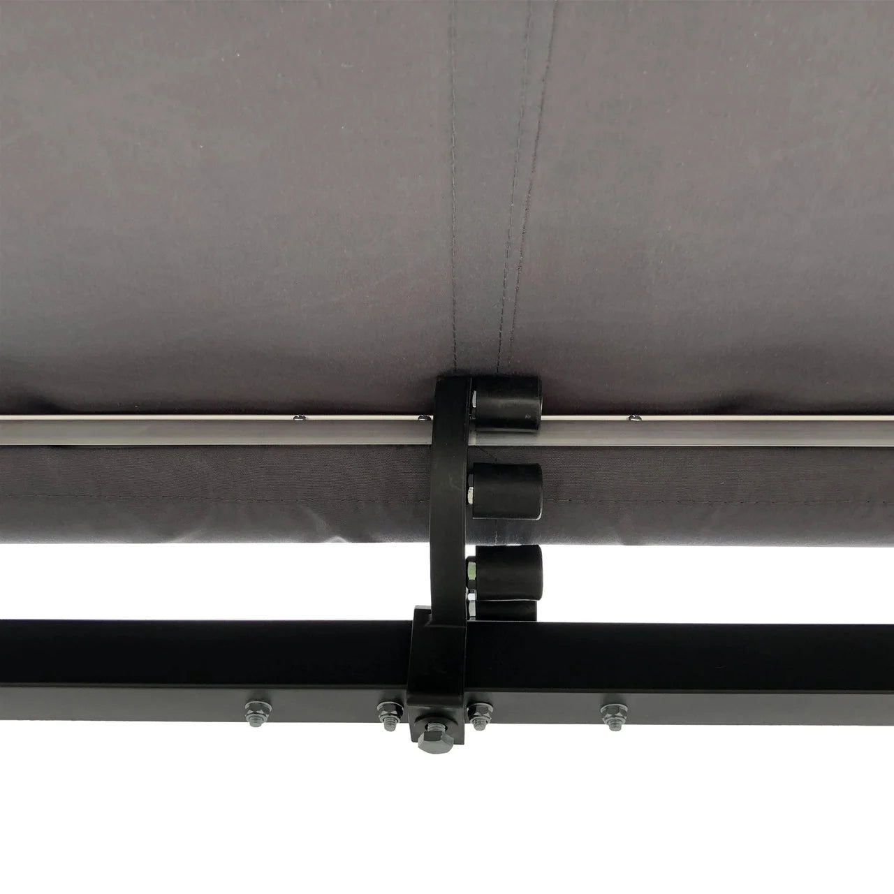 Aleko Retractable Black Frame Patio Awning 12 x 10 Feet