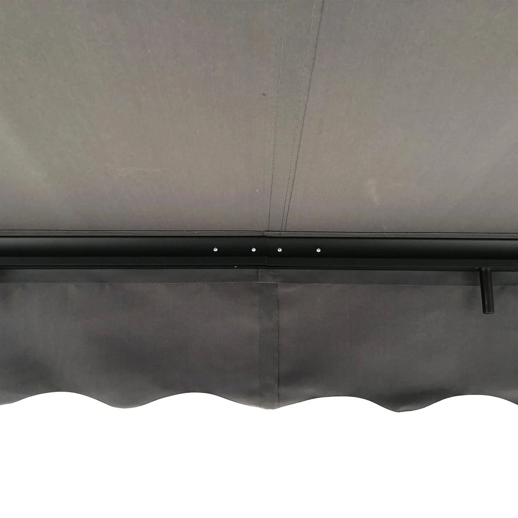 Aleko Retractable Black Frame Patio Awning 12 x 10 Feet