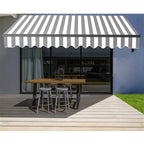 Aleko Retractable Black Frame Patio Awning 12 x 10 Feet