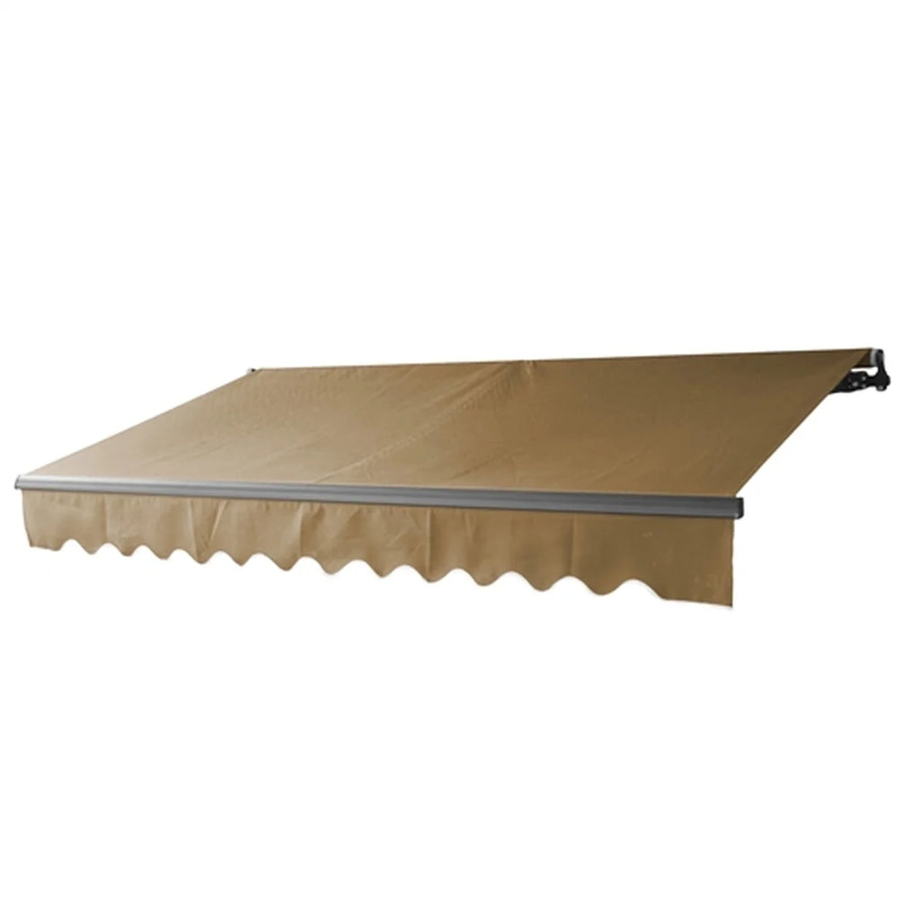 Aleko Retractable Black Frame Patio Awning 12 x 10 Feet