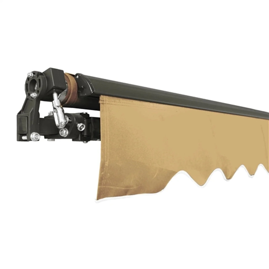 Aleko Retractable Black Frame Patio Awning 12 x 10 Feet