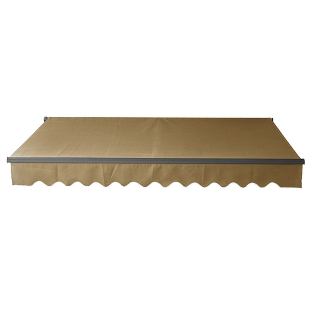 Aleko Retractable Black Frame Patio Awning 12 x 10 Feet