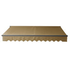 Aleko Retractable Black Frame Patio Awning 12 x 10 Feet