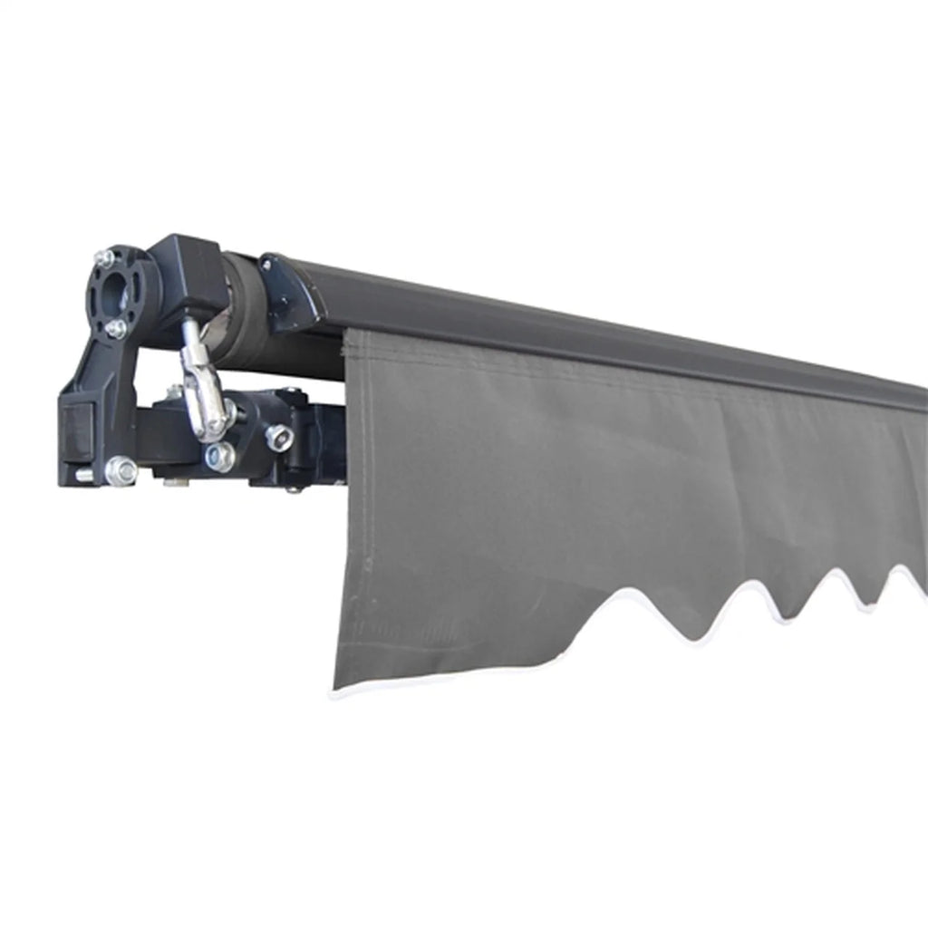 Aleko Retractable Black Frame Patio Awning 13 x 10 Feet