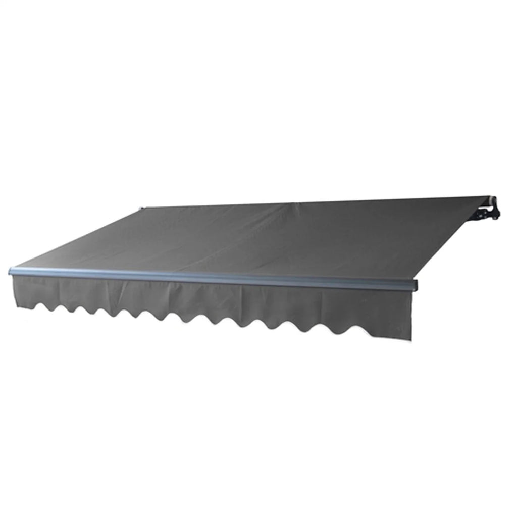 Aleko Retractable Black Frame Patio Awning 13 x 10 Feet