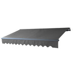 Aleko Retractable Black Frame Patio Awning 13 x 10 Feet