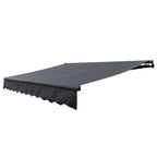 Aleko Retractable Black Frame Patio Awning 13 x 10 Feet
