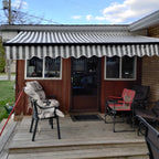 Aleko Retractable Black Frame Patio Awning 13 x 10 Feet