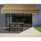 Aleko Retractable Black Frame Patio Awning 13 x 10 Feet