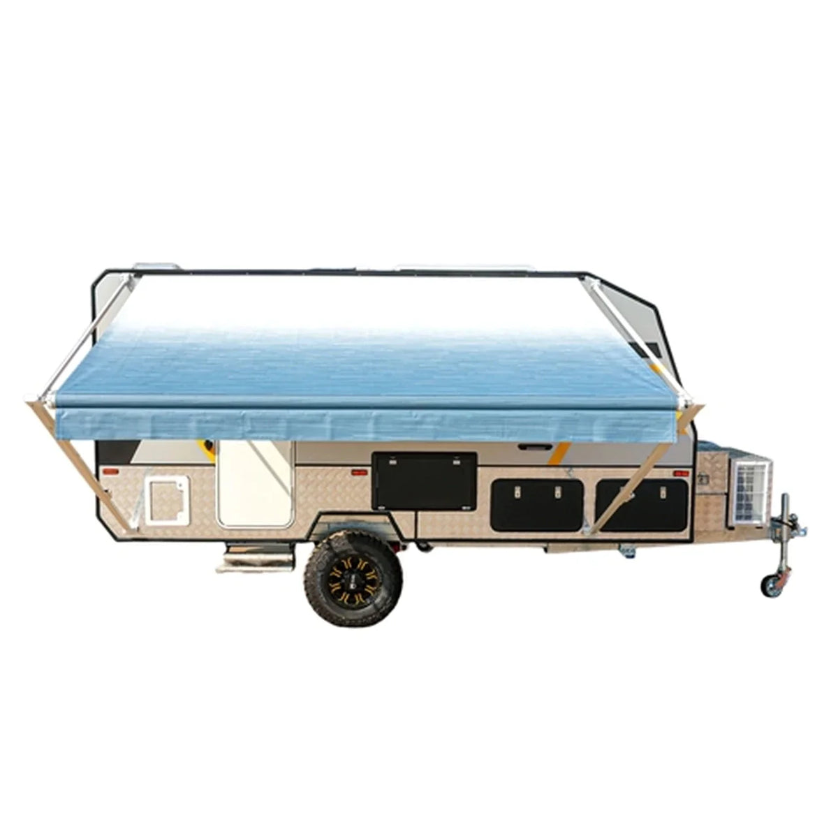 Aleko Retractable RV/Patio Awning - 10 x 8 Feet - Blue Fade