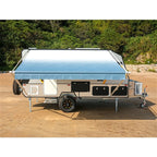 Aleko Retractable RV/Patio Awning - 10 x 8 Feet - Blue Fade