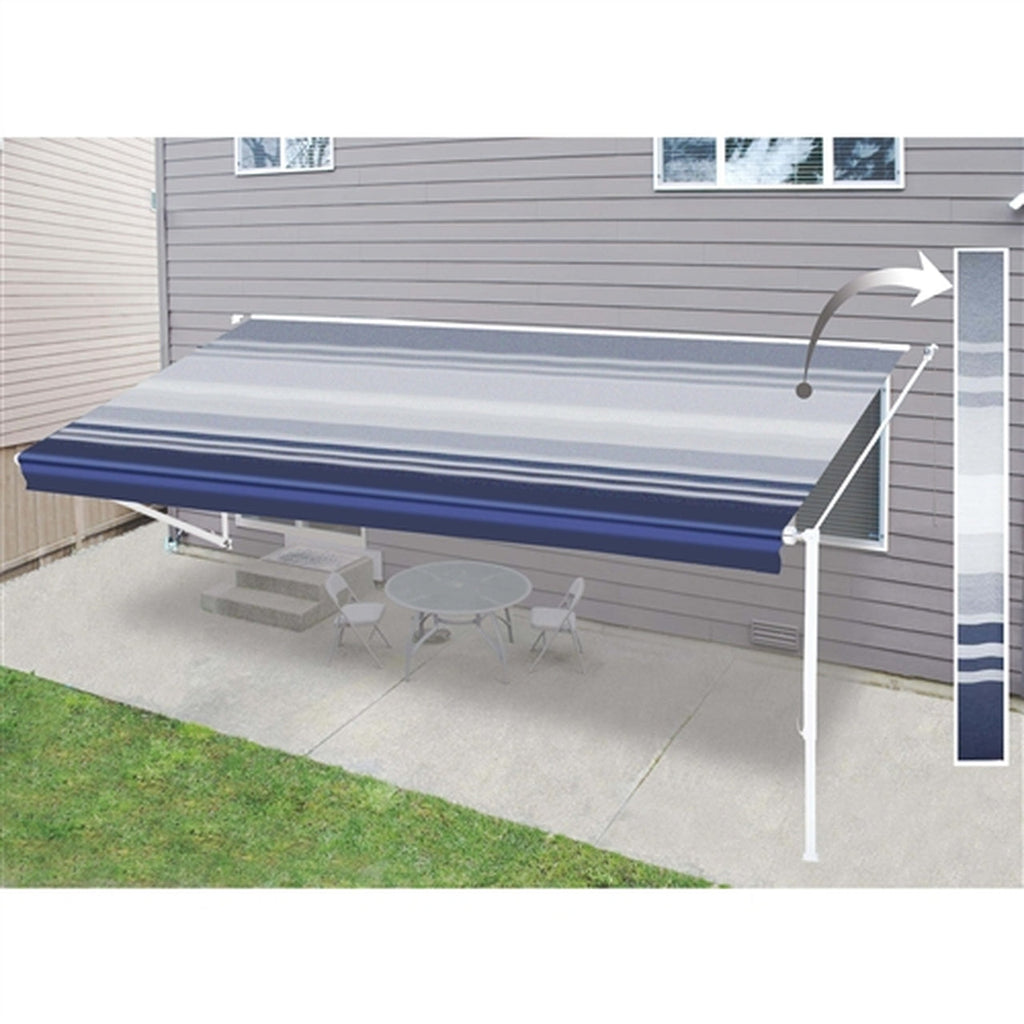 Aleko Retractable RV/Patio Awning - 10 x 8 Feet - Blue