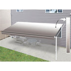 Aleko Retractable RV/Patio Awning - 10 x 8 Feet - Brown Fade