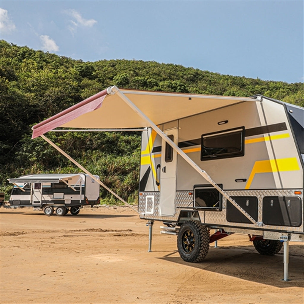 Aleko Retractable RV/Patio Awning - 10 x 8 Feet - Burgundy