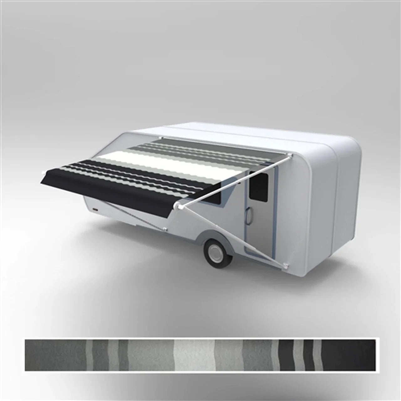 Aleko Retractable RV/Patio Awning - 12 x 8 Feet - Black