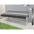 Aleko Retractable RV/Patio Awning - 12 x 8 Feet - Black