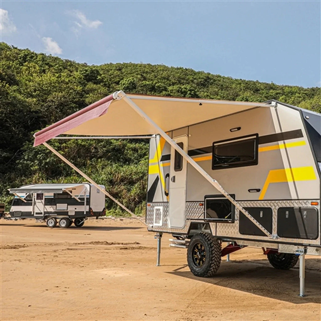 Aleko Retractable RV/Patio Awning - 12 x 8 Feet - Burgundy