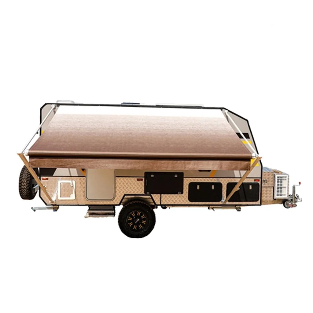 Aleko Retractable RV/Patio Awning - 16 x 8 Feet - Brown Fade