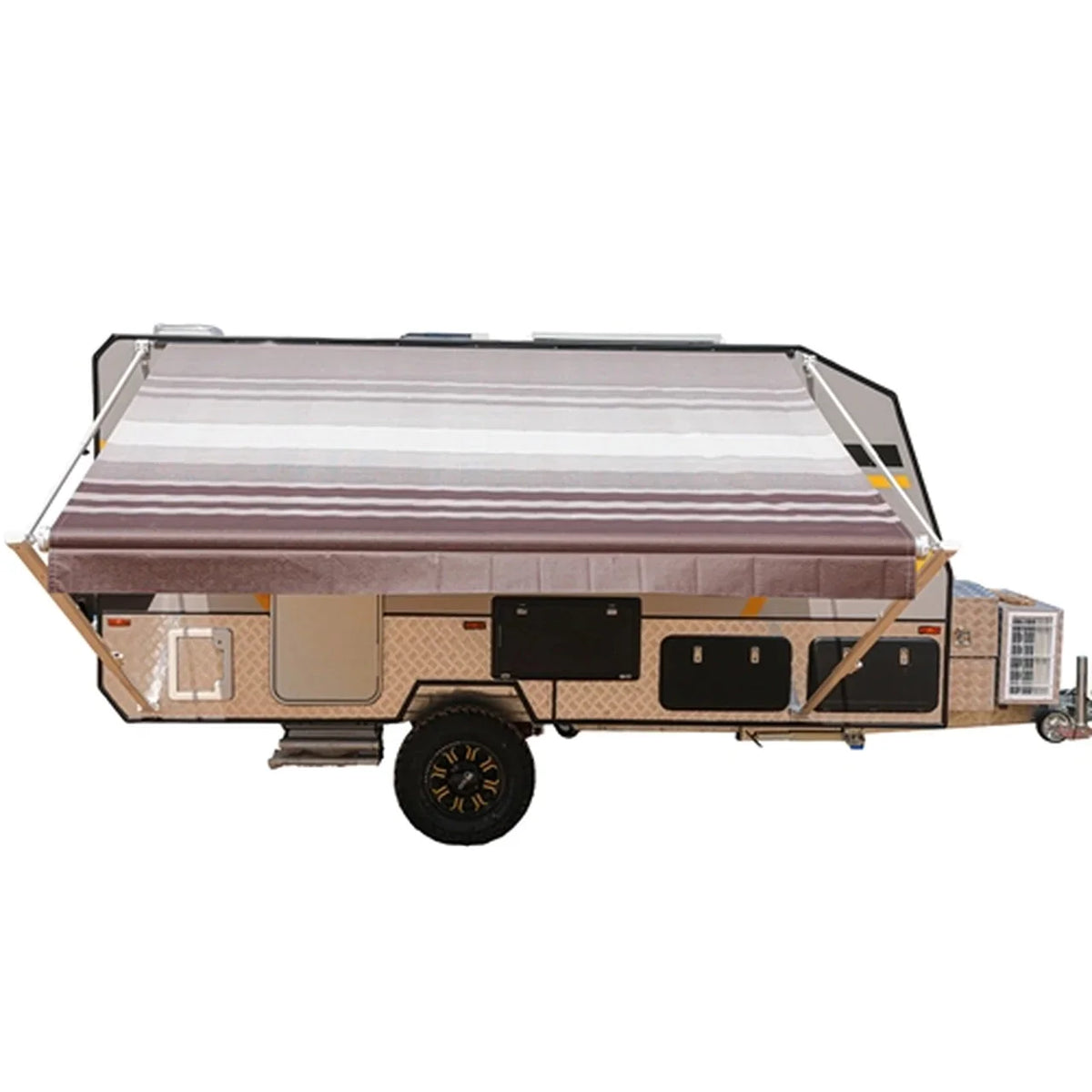 Aleko Retractable RV/Patio Awning - 16 x 8 Feet - Brown