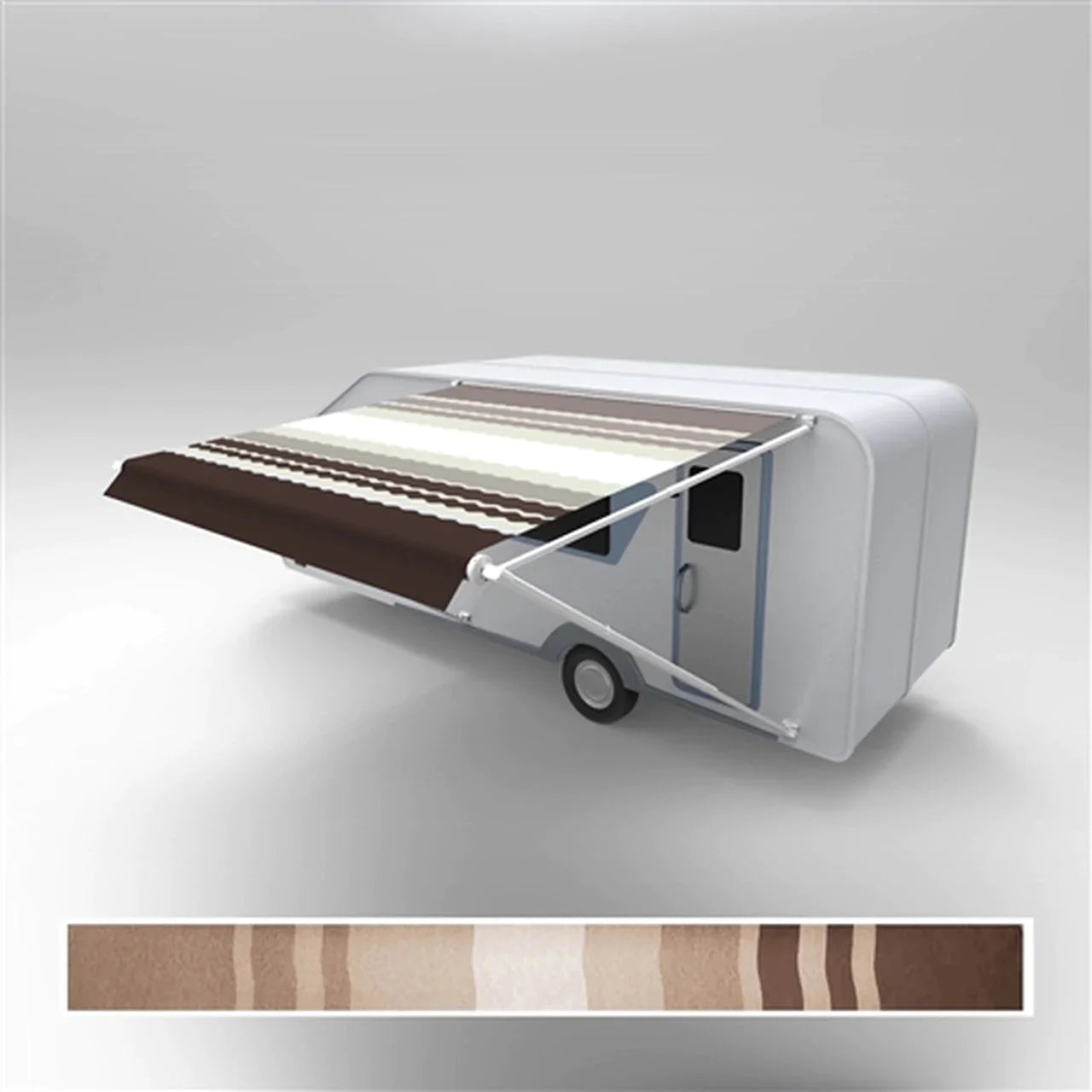 Aleko Retractable RV/Patio Awning - 16 x 8 Feet - Brown