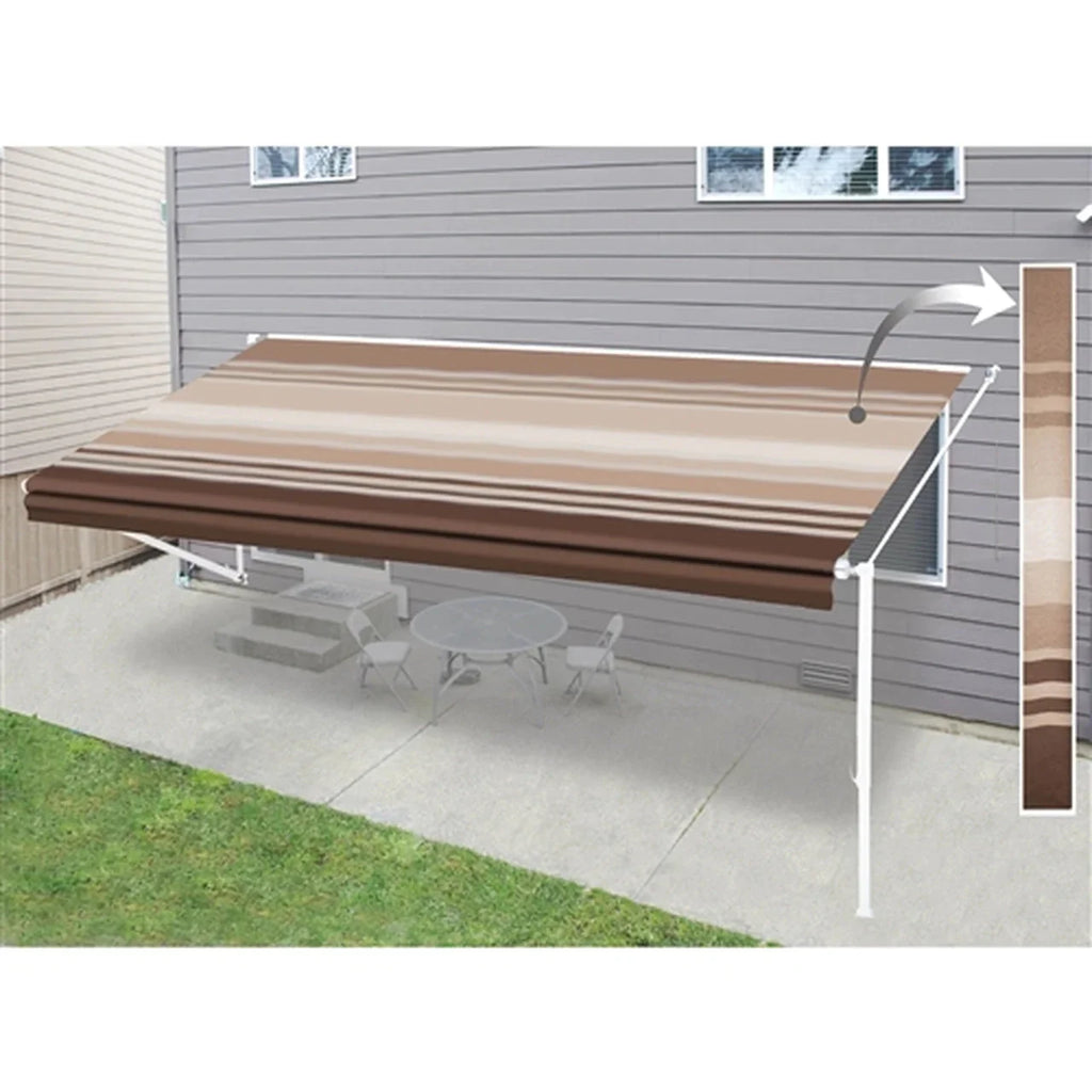 Aleko Retractable RV/Patio Awning - 16 x 8 Feet - Brown