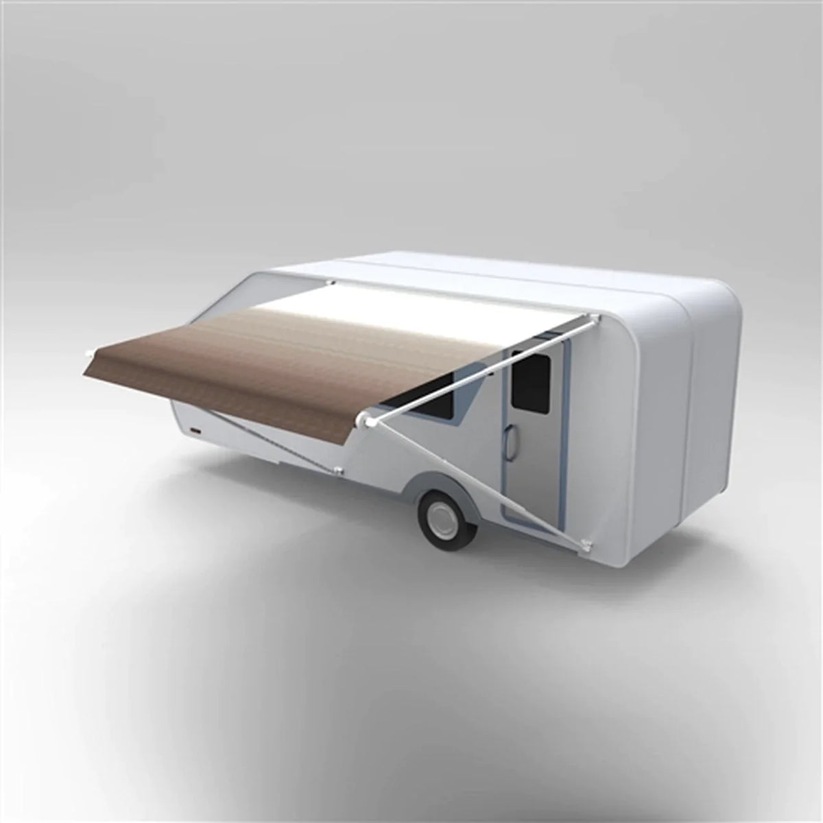Aleko Retractable RV/Patio Awning - 21 x 8 Feet - Brown Fade