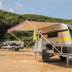 Aleko Retractable RV/Patio Awning - 8 x 8 Feet - Burgundy