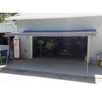 Aleko Retractable White Frame Patio Awning - 10 x 8 Feet