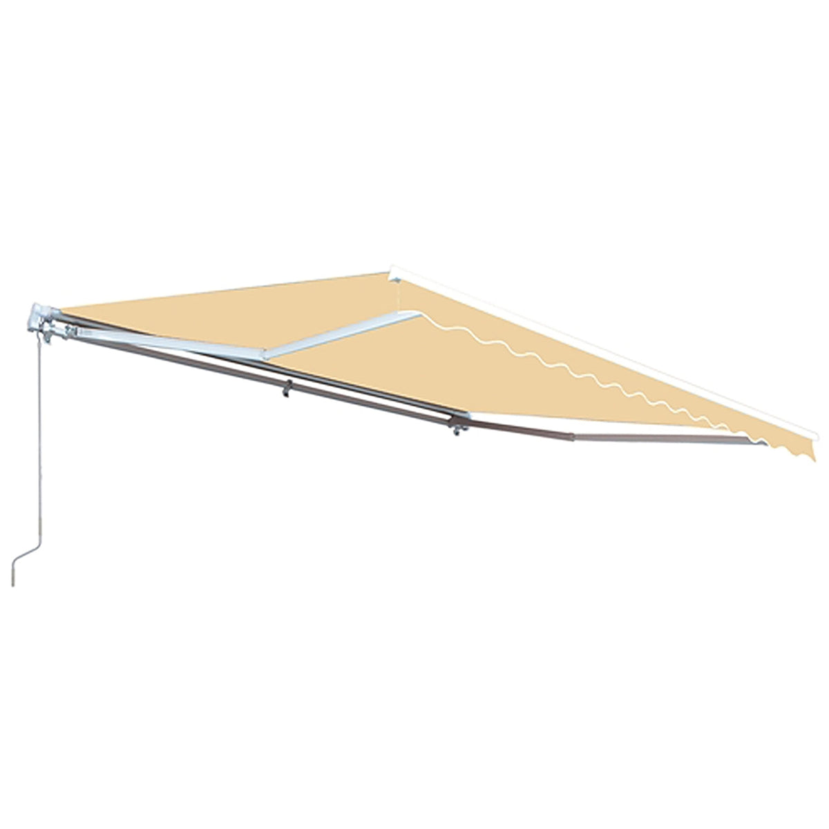 Aleko Retractable White Frame Patio Awning - 10 x 8 Feet