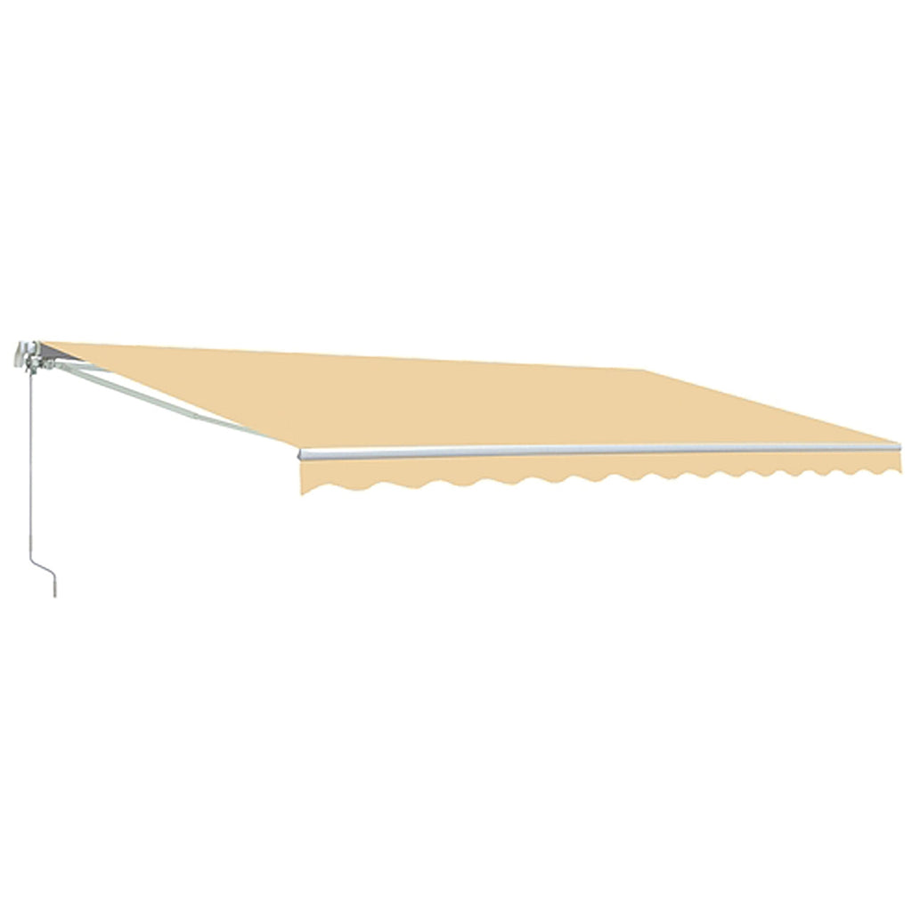 Aleko Retractable White Frame Patio Awning - 10 x 8 Feet