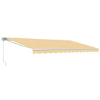 Aleko Retractable White Frame Patio Awning - 10 x 8 Feet