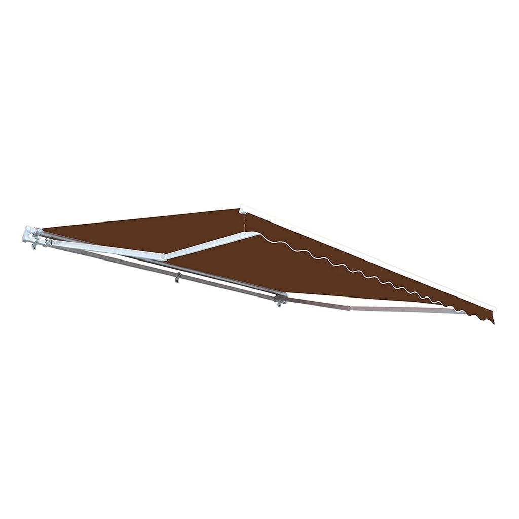 Aleko Retractable White Frame Patio Awning - 12 x 10 Feet