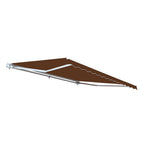Aleko Retractable White Frame Patio Awning - 12 x 10 Feet