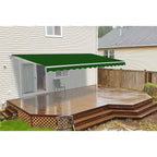 Aleko Retractable White Frame Patio Awning - 12 x 10 Feet