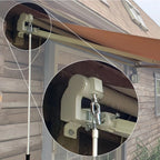 Aleko Retractable White Frame Patio Awning - 12 x 10 Feet