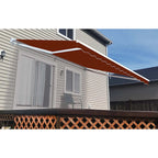 Aleko Retractable White Frame Patio Awning - 13 x 10 Feet