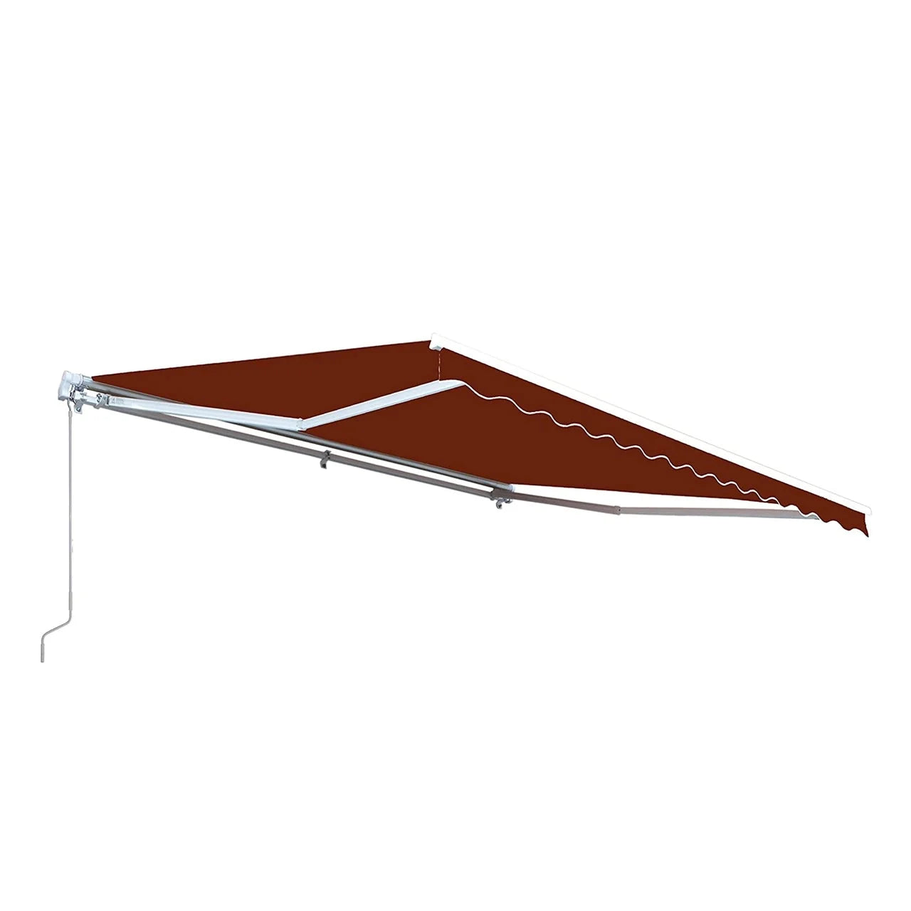Aleko Retractable White Frame Patio Awning - 13 x 10 Feet