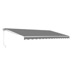 Aleko Retractable White Frame Patio Awning - 13 x 10 Feet