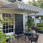 Aleko Retractable White Frame Patio Awning - 13 x 10 Feet