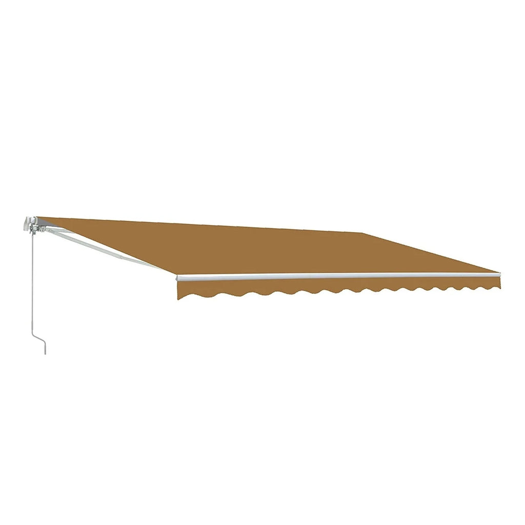 Aleko Retractable White Frame Patio Awning - 13 x 10 Feet