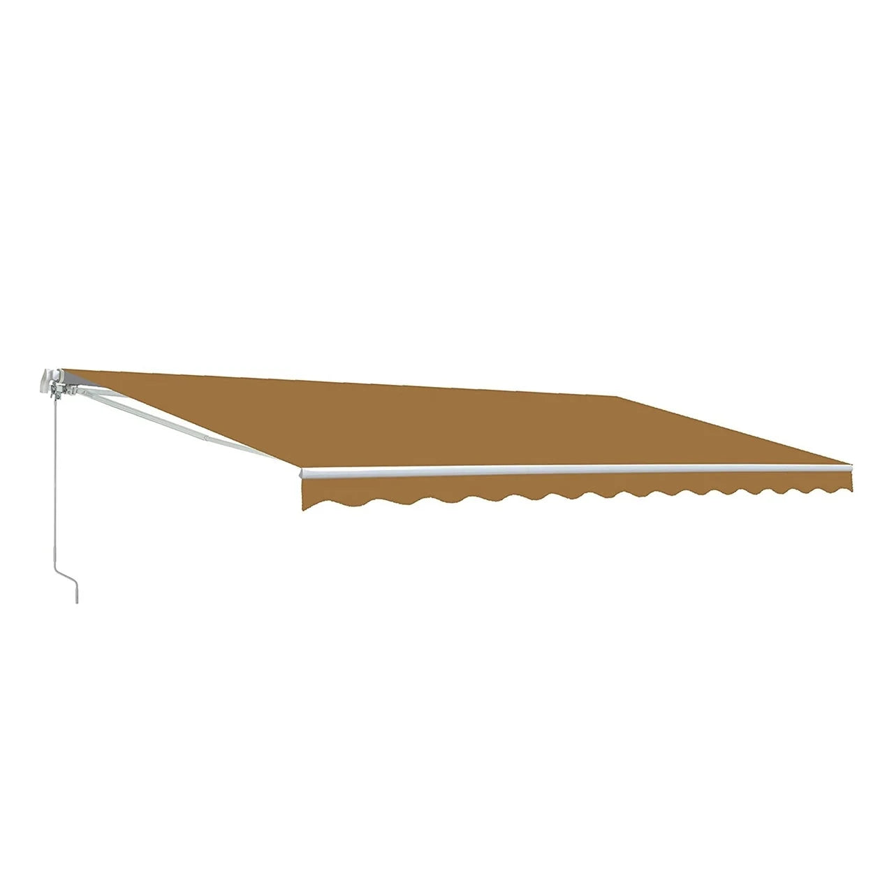 Aleko Retractable White Frame Patio Awning - 13 x 10 Feet