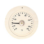 Aleko Round Pine Wood Sauna Thermometer Gage in Fahrenheit