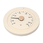 Aleko Round Pine Wood Sauna Thermometer Gage in Fahrenheit