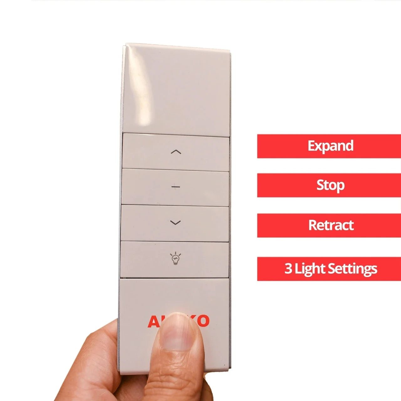 Aleko Single Channel Remote with LED Control - Half
