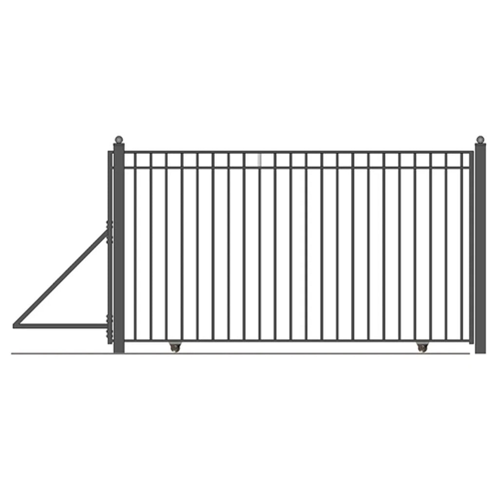 Aleko Single Slide Steel Driveway Gate - MADRID Style - 14