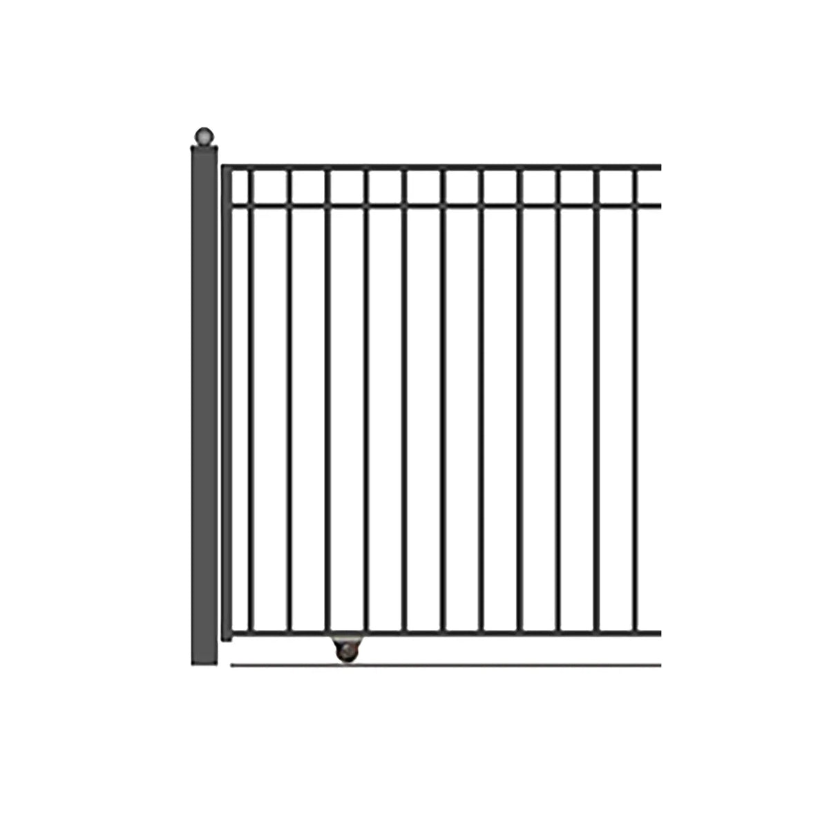 Aleko Single Slide Steel Driveway Gate - MADRID Style - 14