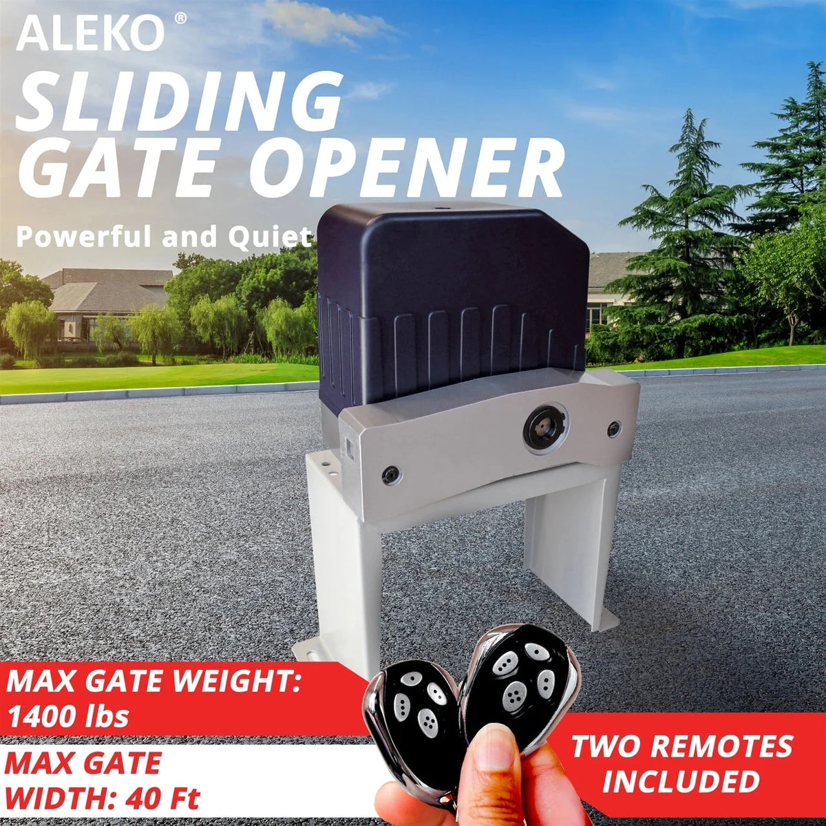 Aleko Sliding Gate Opener - AC1400 - Basic Kit
