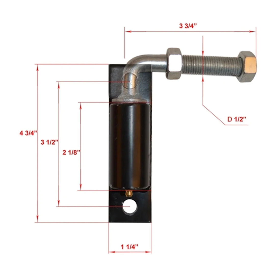 Aleko Small Hinge J-Bolt for Driveway Gates - 1/2-Inch