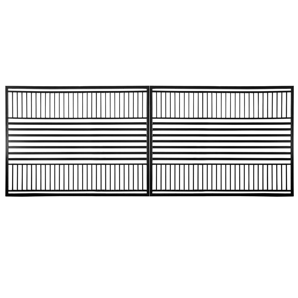 Aleko Steel Dual Swing Driveway Gate - Barcelona Style - 12